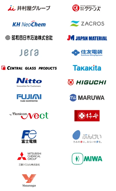 これまでにお取引のある、三重県、岐阜県を本社とする企業の例